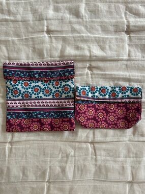 Garnet Hill Kids Snack Holders Set Velcro Close Insulated liner
